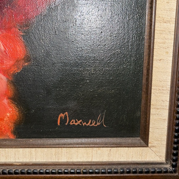 Artwork Oil on Canvas Painting by Maxwell Artistic Interiors Certified Authentic - Picture 6 of 9